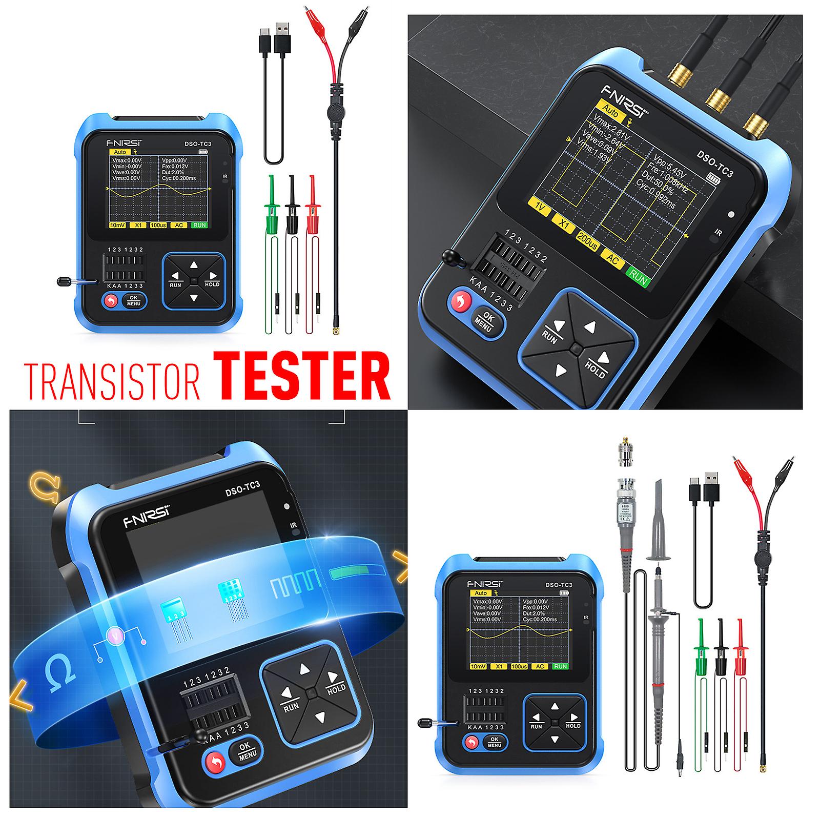 TRANSISTOR TESTER ELEKTRONIK ALAT TESTER DIGITAL SIGNAL ELEKTRONIK 3 IN 1 HANDHELD 1500 Mah - Image 6
