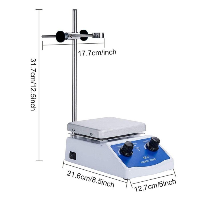 Alat Laboratorium Constant Temperature Magnetic Hot plate bahan logam - Image 2