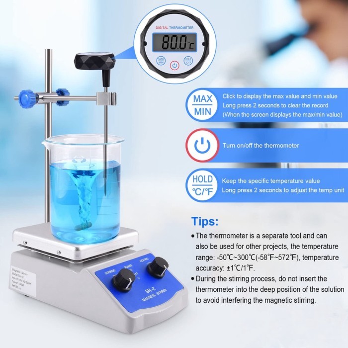 Alat Laboratorium Constant Temperature Magnetic Hot plate bahan logam - Image 6