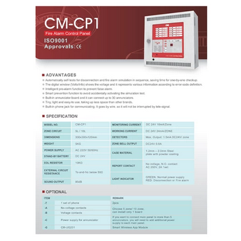 Fire Alarm Control Panel 10 Zone Tonata / MCFA Conventional - Image 2