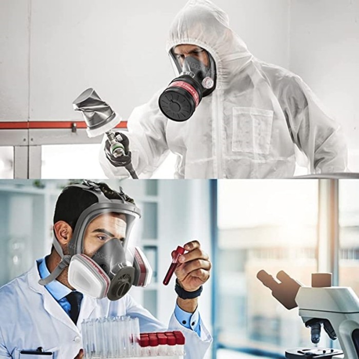 Full face respirator - mask with 40 mm gas filter canister for - Image 3