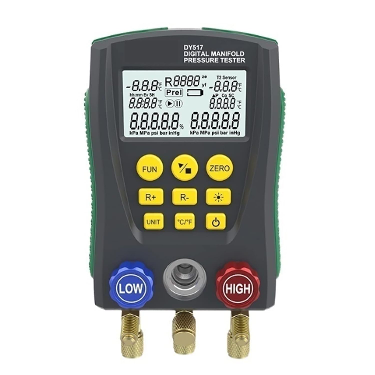 Pressure Gauge Meter DY517 Refrigeration Digital Manifold
