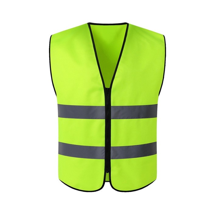 High Vis Safety Vest Fluorescent Yellow Gilet Construction Traffic - Image 4