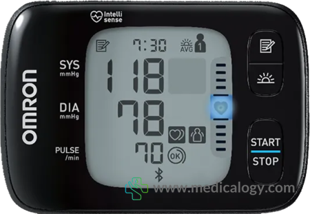 Omron Tensimeter Wrist Blood Pressure Monitor HEM-6232T + Bluetooth