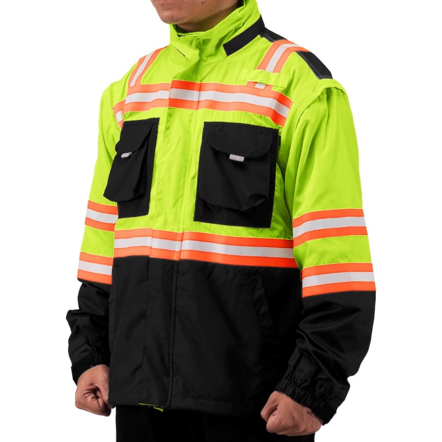 WEBBER GREEN - Jaket kerja safety Hi-Visilbility ENGINEER WORKWEAR - Image 3