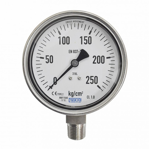 WIKA Pressure Gauge Diaphragm D4" 0-6 kg/cm2/psi,drat 1/2" NPT Full ss - Image 4