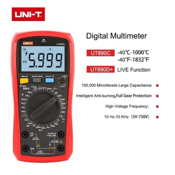 UNI-T UT890D+ True RMS Digital Multimeters - Image 3