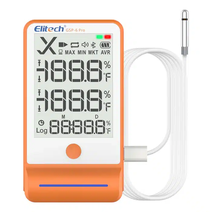 Elitech GSP-6Pro Temperature Humidity Data Logger Bluetooth