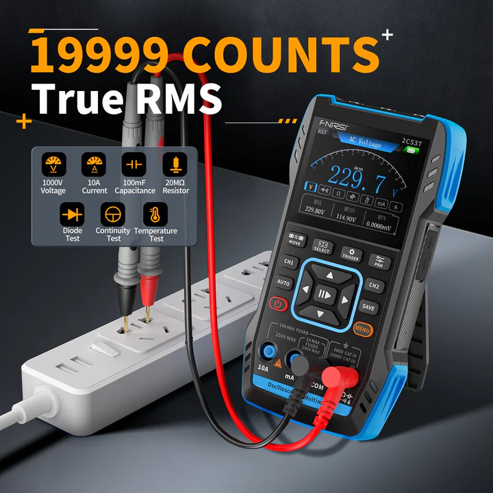 FNIRSI 2C53T Digital Oscilloscope Handheld 3in1 - Image 2
