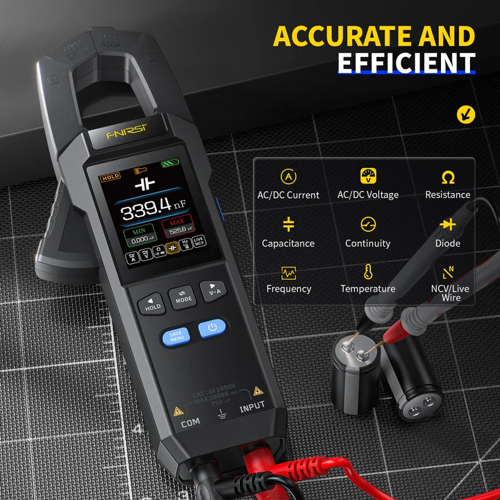 FNIRSI DMC-100 Digital Clamp Meter DC AC - Image 2