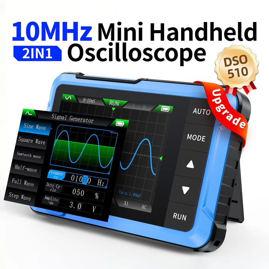 FNIRSI DSO-510 Mini Handheld Digital Oscilloscope 10MHz - Image 4