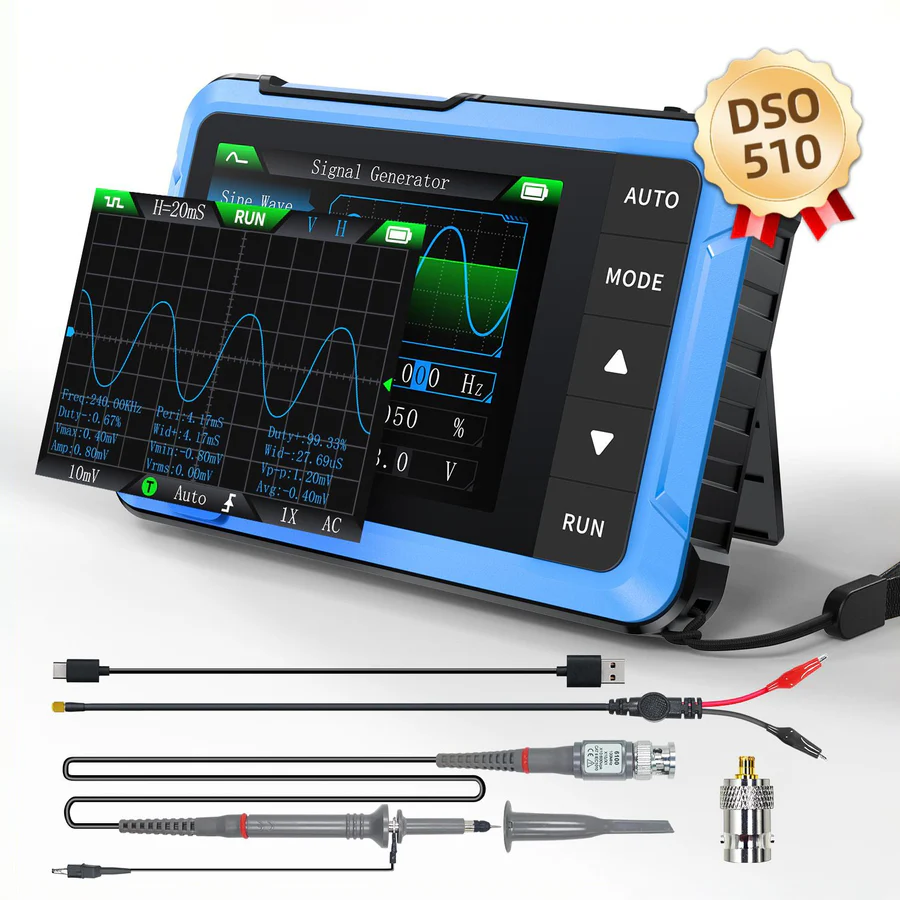 FNIRSI DSO-510 Mini Handheld Digital Oscilloscope 10MHz - Image 2
