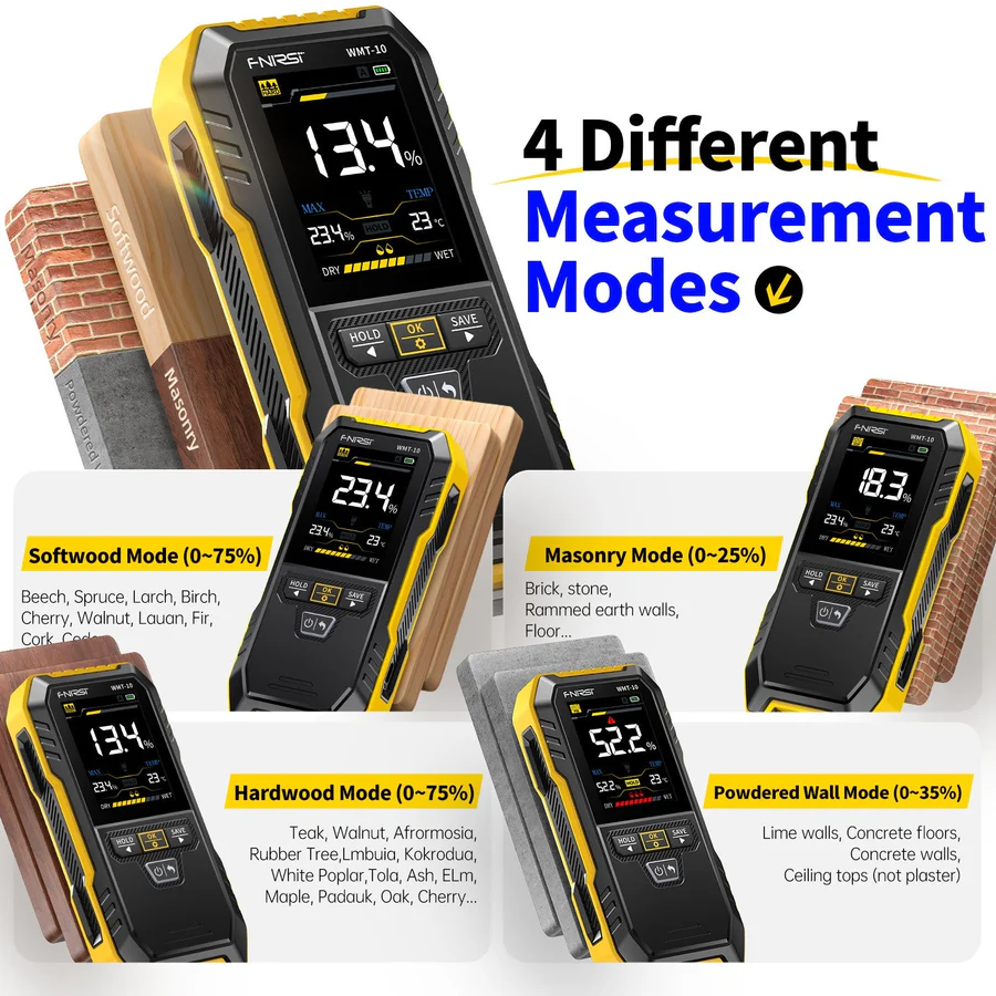 FNIRSI WMT-10 Wood Moisture Meter - Image 2