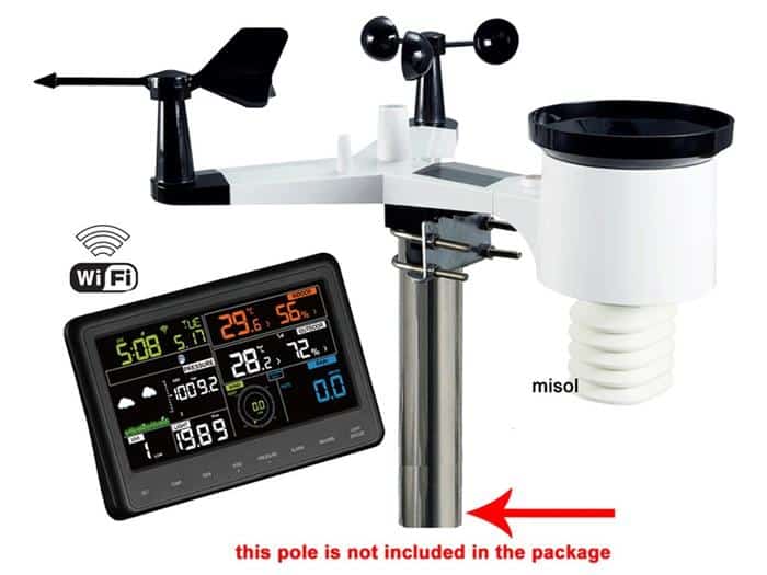 MISOL WH2900 Weather Station with Touch Viewer Console