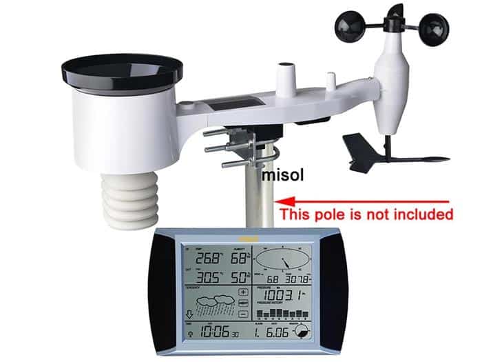 MISOL WS1080 Weather Station Touch Panel Viewer Console