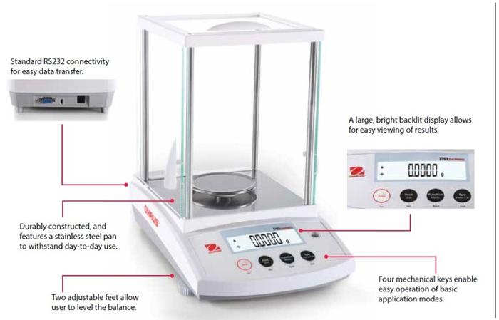 Ohaus PR224 Analytical Balance 220g x 0.0001g - Image 2