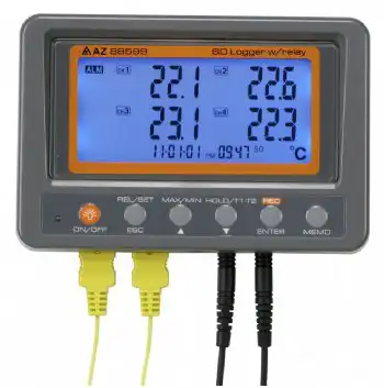 AZ 88599 4 Channel K Thermocouple & Thermistor SD Card Data Logger
