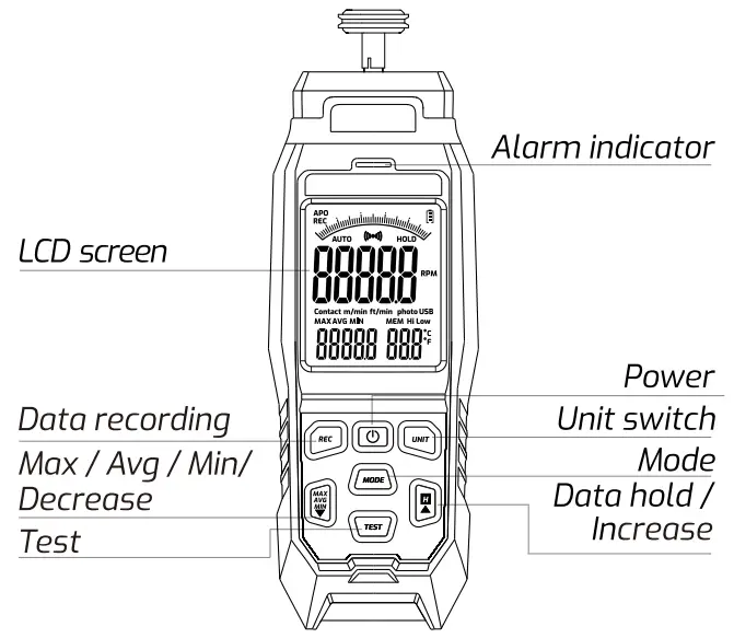 Tasi TA503C Tachometer Data Logger - Image 3