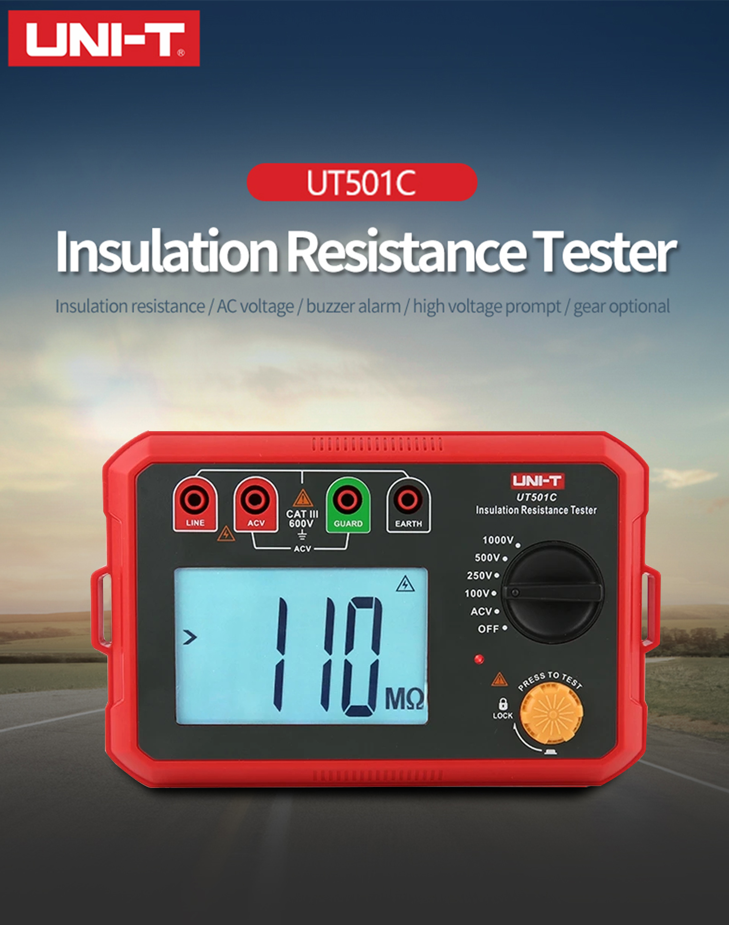 UNI-T UT501C Insulation Resistance Tester 5