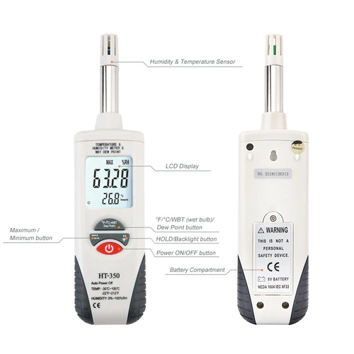 HTI HT350 Digital Temperature Humidity Meter