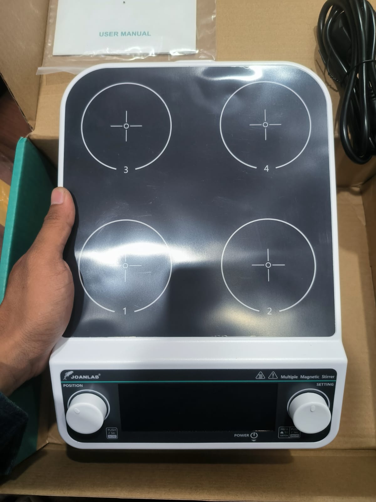 Joanlab HHMS-4MAX High Heating Hotplate Magnetic Stirrer 4 Platform