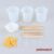 1 Set Gelas Ukur Bahan Silikon Warna Emas Untuk Lem Resinperhiasan Diy